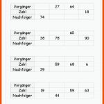 Lade Dir Das Arbeitsblatt "vorgÃ¤nger / Nachfolger Bis 100 (klasse ... Fuer Mathe 2.klasse Vorgänger Nachfolger Arbeitsblätter