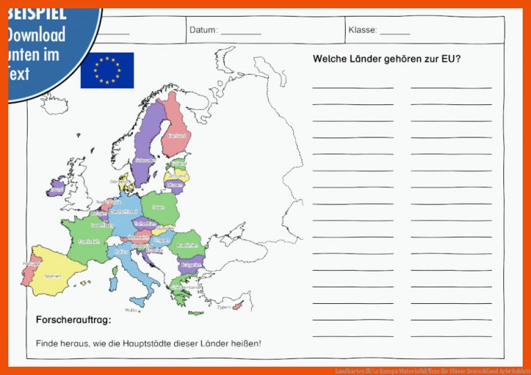 Landkarten fÃ¼r Europa | MaterialbÃ¶rse für flüsse deutschland arbeitsblatt