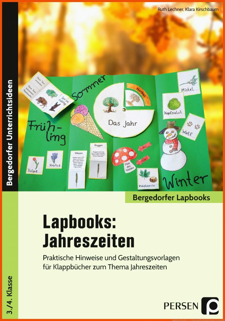 Lapbooks: Jahreszeiten - 1.-4. Klasse, Buch für arbeitsblatt kastanie im jahreslauf