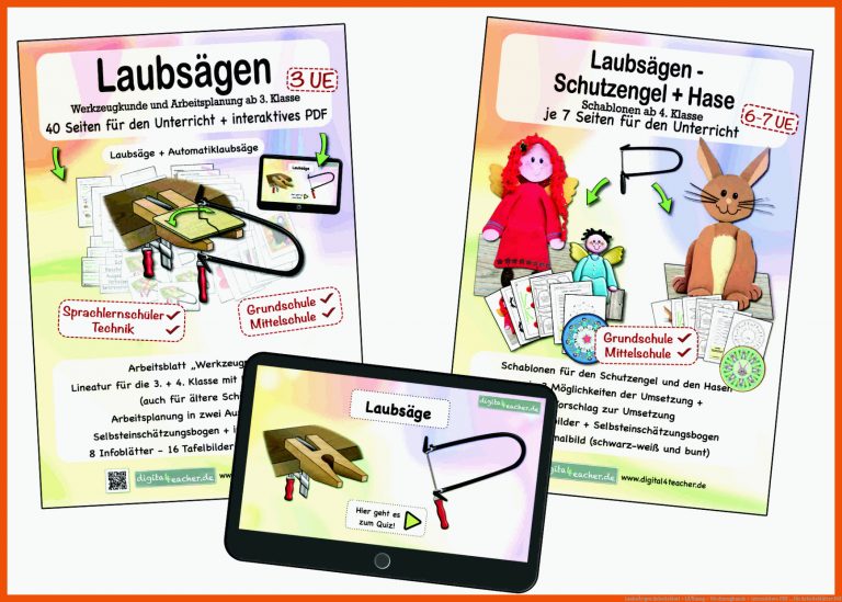 LaubsÃ¤gen Arbeitsblatt + LÃ¶sung + Werkzeugkunde + interaktives PDF ... für arbeitsblätter pdf