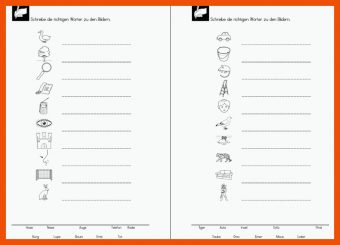 Lautgetreue Wörter Schreiben Arbeitsblätter