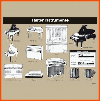 20 Tasteninstrumente Arbeitsblatt