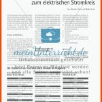 Lernen An Stationen Zum Elektrischen Stromkreis - Meinunterricht Fuer Elektrischer Strom Arbeitsblätter