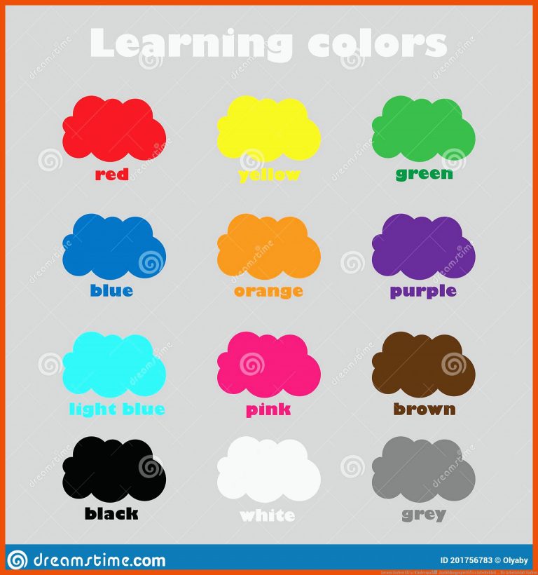 Lernen Farben FÃ¼r KinderspaÃ-Ausbildungsspiel FÃ¼r Arbeitsblatt ... für arbeitsblatt farben