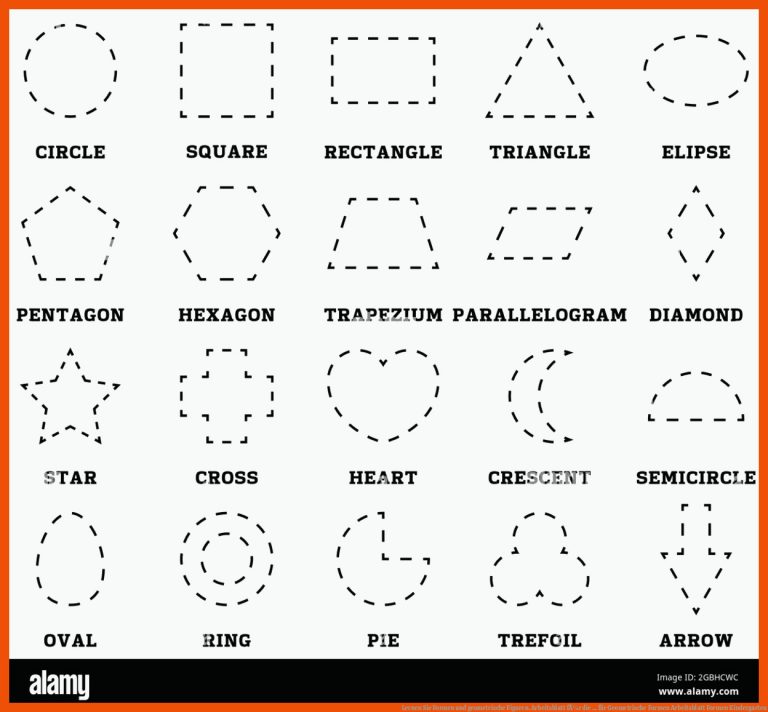 Lernen Sie Formen und geometrische Figuren. Arbeitsblatt fÃ¼r die ... für geometrische formen arbeitsblatt formen kindergarten