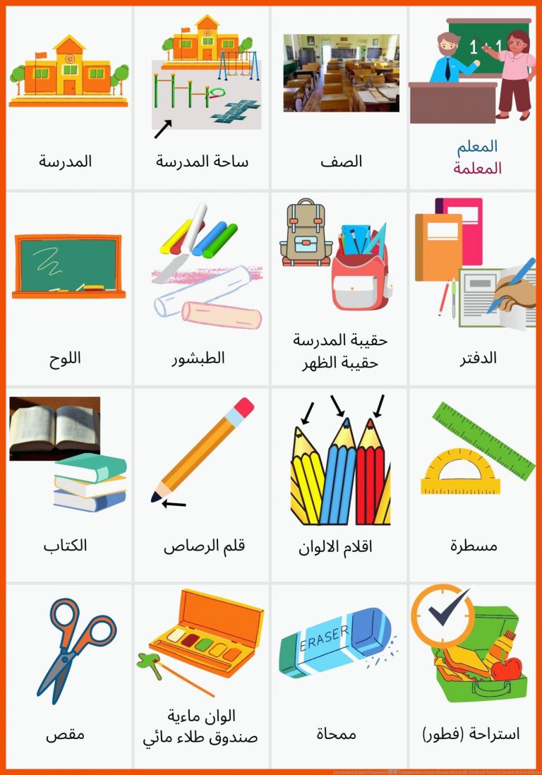 Lernmaterial zum Download â Kommunales Integrationszentrum für arabisch deutsch lernen arbeitsblätter