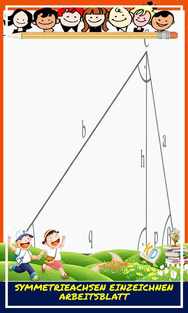 Symmetrieachsen Einzeichnen Arbeitsblatt