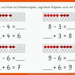 LernstÃ¼bchen Umkehraufgaben Im Zr 10 Mit Anschauung Fuer Umkehraufgaben 1. Klasse Arbeitsblätter