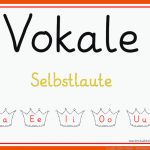 LernstÃ¼bchen Vokale - Tafelmaterial Fuer Arbeitsblatt Vokale