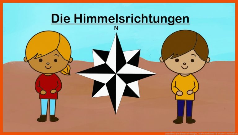 Lernvideo 1: Die Himmelsrichtungen / HSU Grundschule für windrose arbeitsblatt