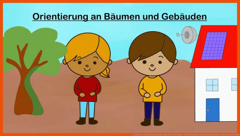 Lernvideo 3: Orientierung an BÃ¤umen und GebÃ¤uden / HSU Grundschule für orientierung ohne kompass arbeitsblatt
