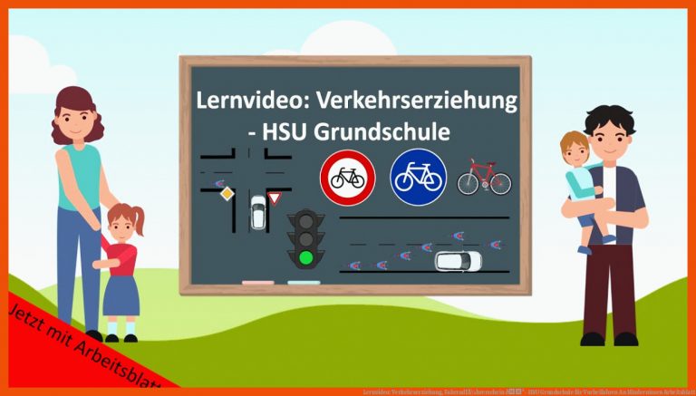 Lernvideo: Verkehrserziehung, FahrradfÃ¼hrerschein ð²- HSU Grundschule für vorbeifahren an hindernissen arbeitsblatt