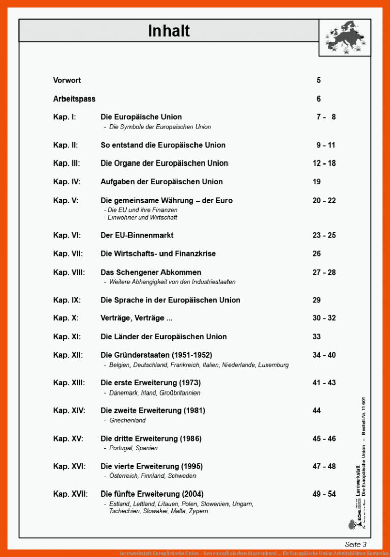 Lernwerkstatt EuropÃ¤ische Union - Den europÃ¤ischen Staatenbund ... für europäische union arbeitsblätter kostenlos