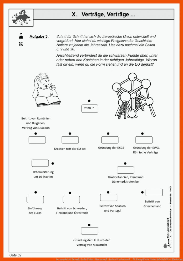 Lernwerkstatt EuropÃ¤ische Union - Den europÃ¤ischen Staatenbund ... für europäische union arbeitsblätter kostenlos