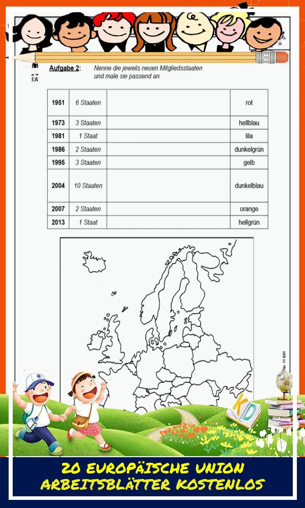 20 Europäische Union Arbeitsblätter Kostenlos