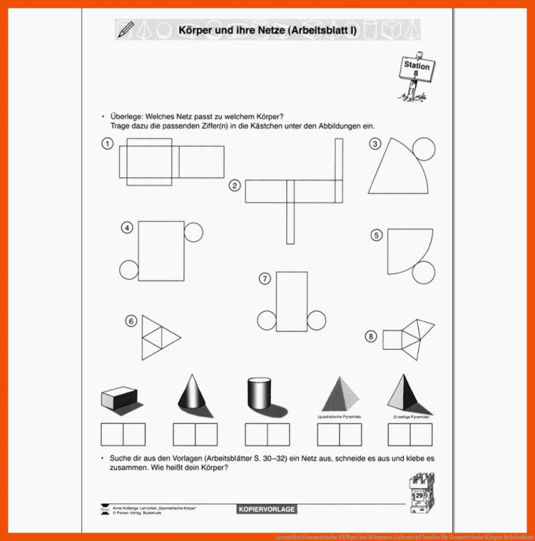 Lernzirkel Geometrische KÃ¶per bei Wiemann-Lehrmittel kaufen für geometrische körper arbeitsblatt