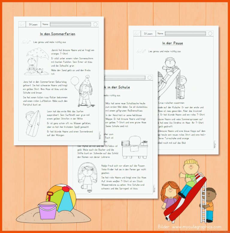 Lese-Mal-BlÃ¤tter fÃ¼r die 2. Klasse zum Schulanfang - Frau Locke für arbeitsblatt lesen klasse 1