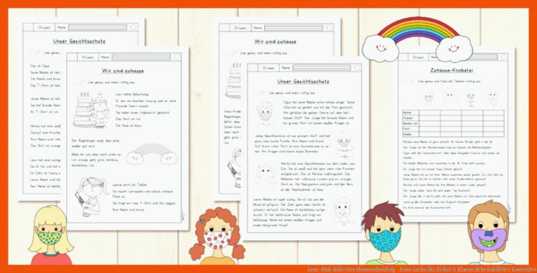 Lese-Mal-BlÃ¤tter Homeschooling - Frau Locke für zirkel 4 klasse arbeitsblätter kostenlos