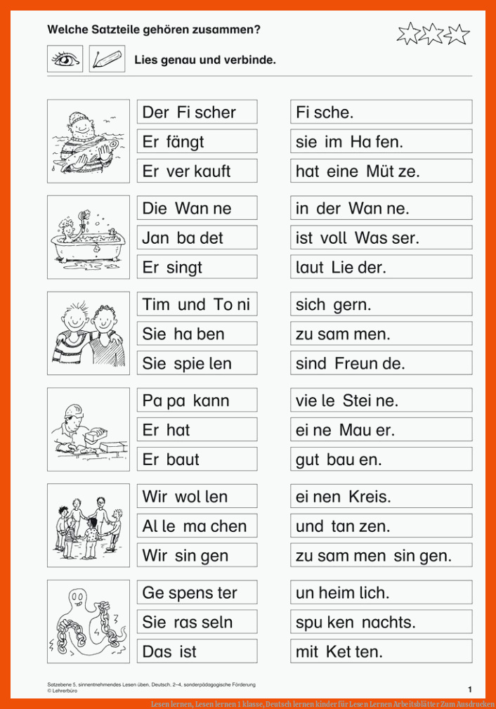 Lesen lernen, Lesen lernen 1 klasse, Deutsch lernen kinder für lesen lernen arbeitsblätter zum ausdrucken