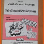 Literatur / Glosse /satire /groteske /schwank Fuer Satire Arbeitsblätter