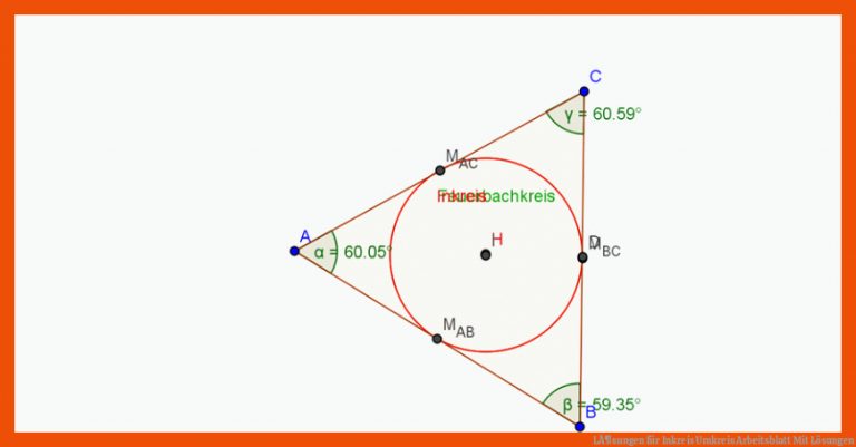 LÃ¶sungen Fuer Inkreis Umkreis Arbeitsblatt Mit Lösungen