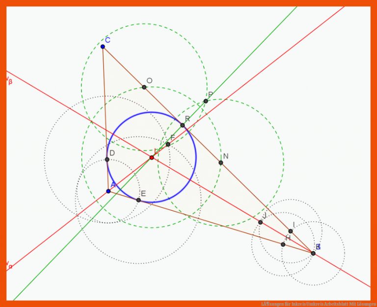 LÃ¶sungen für inkreis umkreis arbeitsblatt mit lösungen