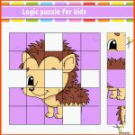 Logik-puzzle FÃ¼r Kinder Bildung Entwicklung Arbeitsblatt Igel Tier ... Fuer Arbeitsblatt Igel