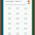 LÃ¼ckenaufgaben / Klecksaufgaben Schriftliches Addieren Fuer Klecksaufgaben Schriftliche Addition Arbeitsblätter