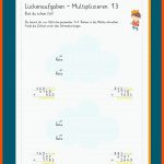 LÃ¼ckenaufgaben / Klecksaufgaben Schriftliches Multiplizieren Fuer Schriftliche Multiplikation Arbeitsblätter 4. Klasse Schweiz