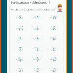 LÃ¼ckenaufgaben / Klecksaufgaben Schriftliches Subtrahieren Fuer Klecksaufgaben 4 Klasse Arbeitsblätter Division