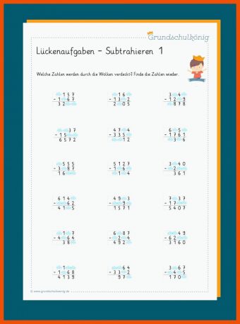 9 Klecksaufgaben 4 Klasse Arbeitsblätter Division