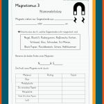 Magnetismus Fuer Stoffe Und Gegenstände Arbeitsblatt