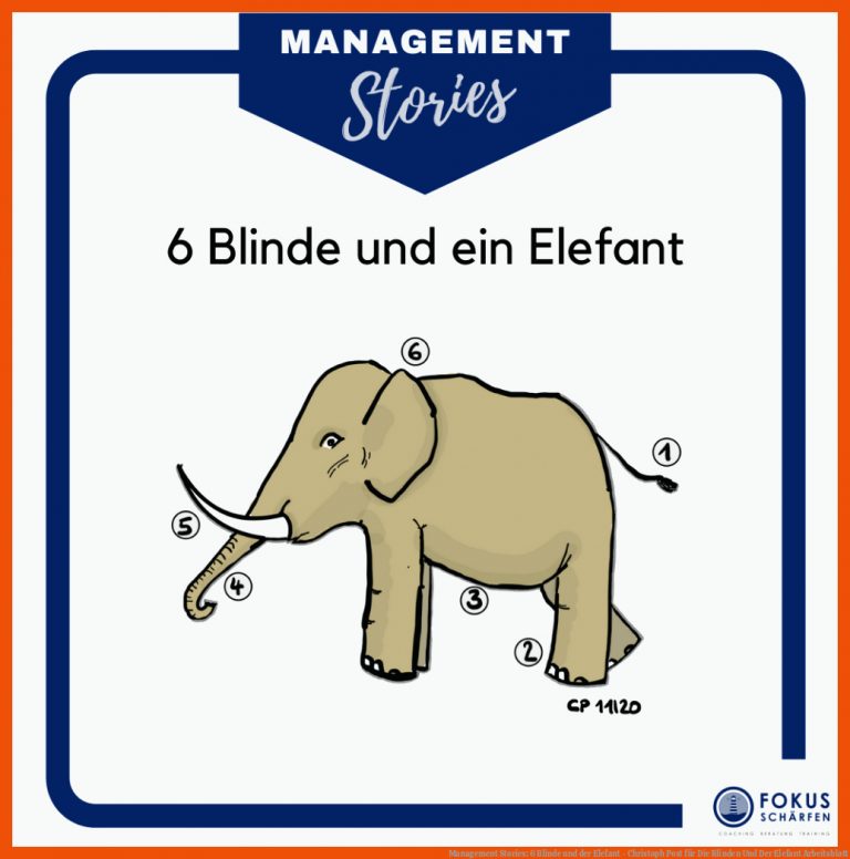 Management Stories: 6 Blinde Und Der Elefant - Christoph Post Fuer Die Blinden Und Der Elefant Arbeitsblatt