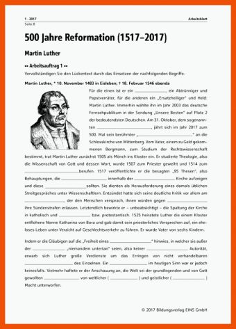 7 Arbeitsblatt Luther