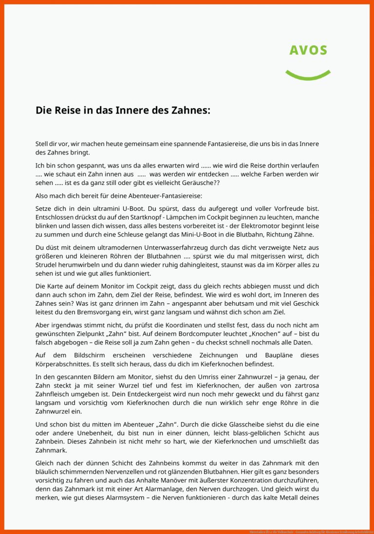 Materialien fÃ¼r die Volksschule - Gesundes Salzburg für abenteuer ernährung arbeitsblätter
