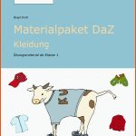 Materialpaket Daz: Kleidung Lernbiene Verlag Fuer Kleidung Arbeitsblatt
