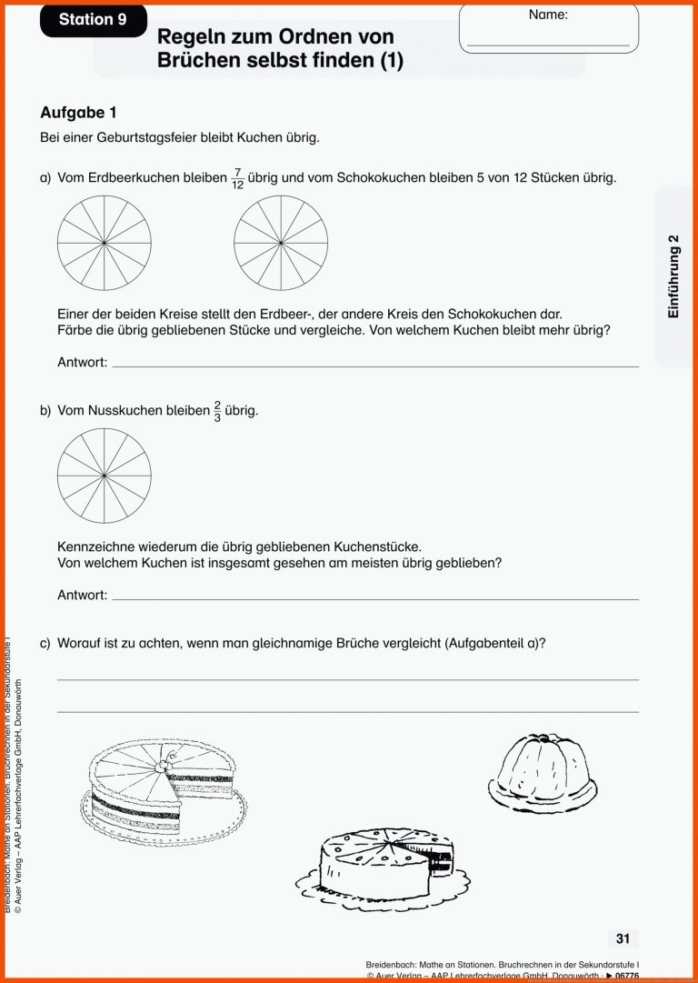 Mathe an Stationen, Bruchrechnen in der Sekundarstufe I Buch für bruchrechnen förderschule arbeitsblätter