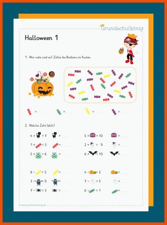 Halloween Mathe Arbeitsblatt