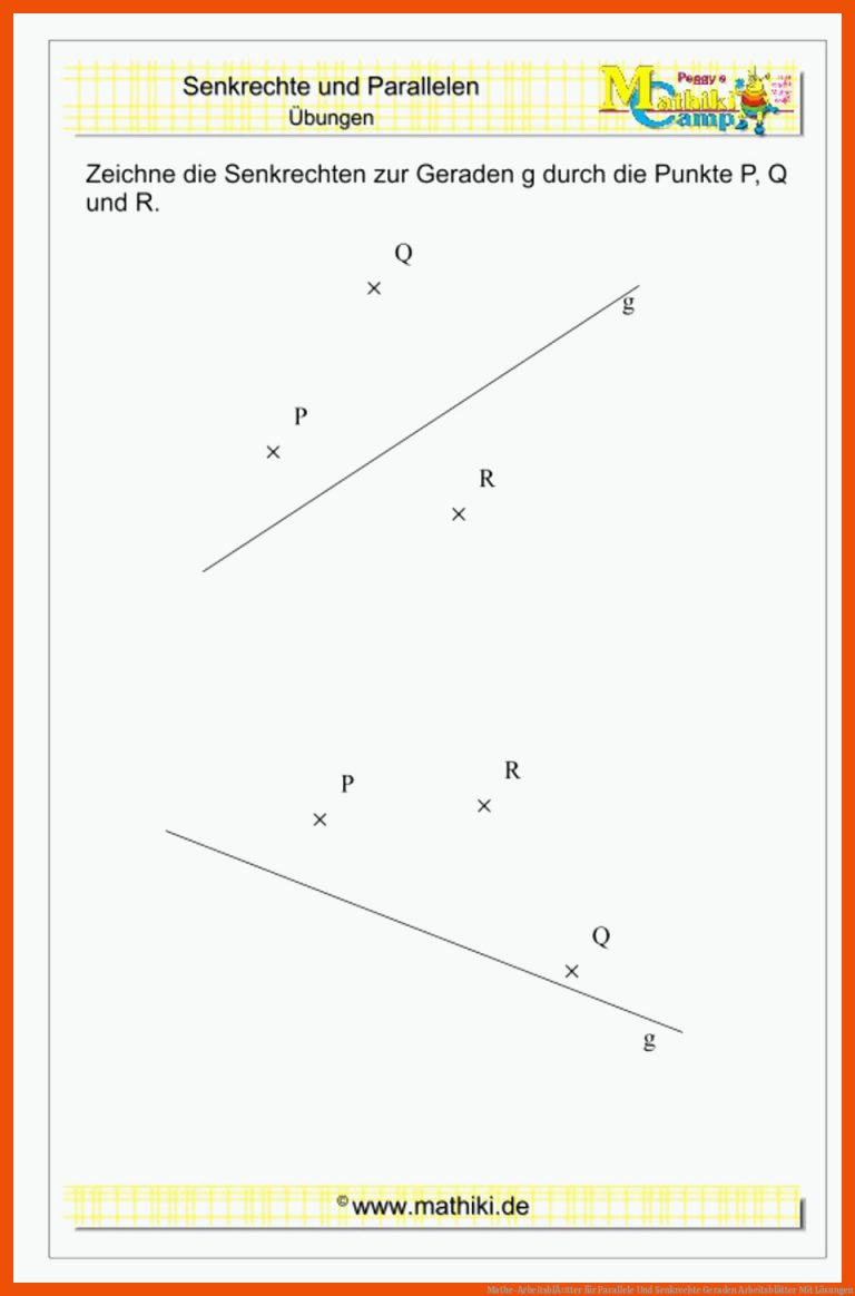 Mathe-ArbeitsblÃ¤tter für parallele und senkrechte geraden arbeitsblätter mit lösungen
