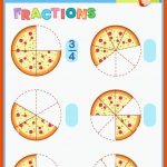 Mathe-arbeitsblatt-vorlage FÃ¼r BrÃ¼che Mit Pizza Stock-vektorgrafik ... Fuer Mathe Brüche Arbeitsblätter