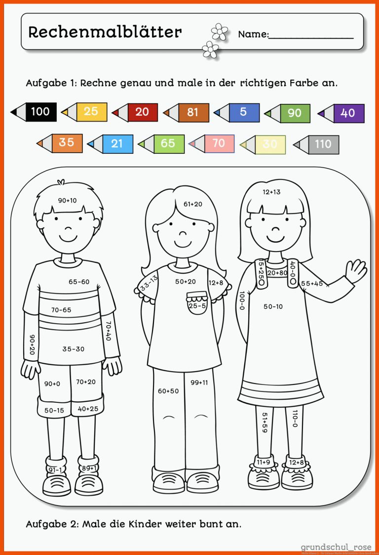 Mathe Klasse 2 - für 2.klasse mathe arbeitsblätter zum ausdrucken