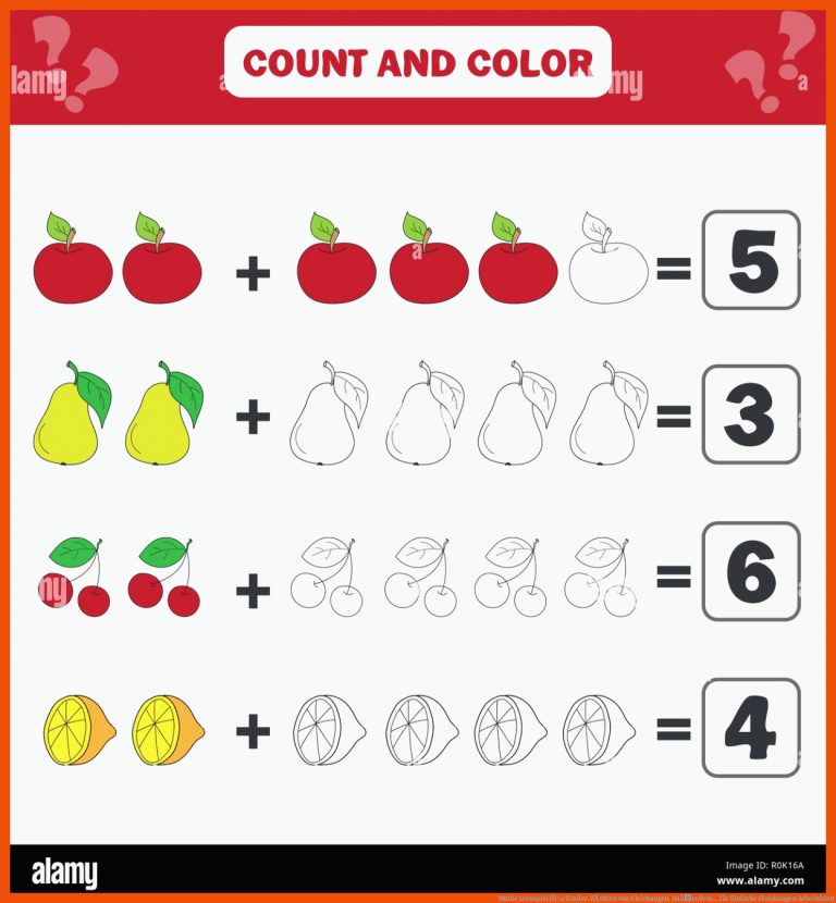 Mathe Lernspiel fÃ¼r Kinder. ZÃ¤hlen von Gleichungen. AuÃerdem ... für einfache gleichungen arbeitsblatt