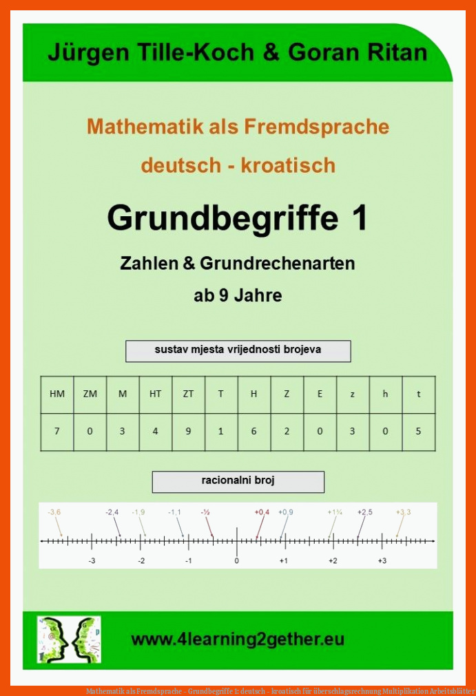Mathematik als Fremdsprache - Grundbegriffe 1: deutsch - kroatisch für überschlagsrechnung multiplikation arbeitsblätter