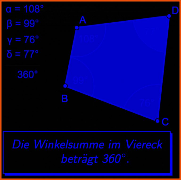 Mathematik online lernen mit realmath.de - Winkel im Viereck ... für winkelsumme viereck arbeitsblatt
