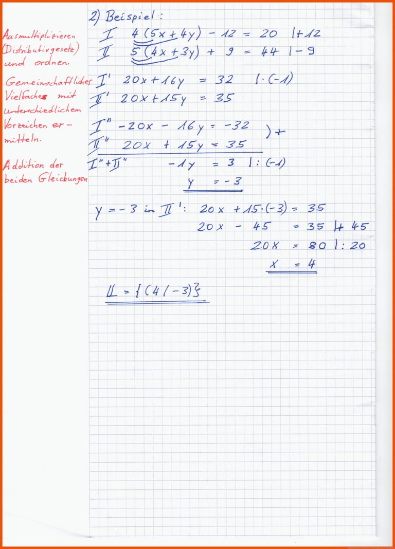 Mathematikkurs 8c für lineare gleichungssysteme arbeitsblatt