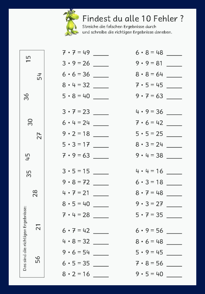 Mathemonsterchen - Multiplikation und Division | Nachhilfe mathe ... für arbeitsblatt multiplikation und division