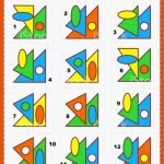 Mathespiel Mit Grundformen Oval Kreis Dreiecke Stock Vektor Art ... Fuer Geraden Am Kreis Arbeitsblatt