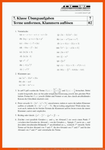 12 Mathe Arbeitsblätter Klasse 6 Gymnasium Zum Ausdrucken - Mathe