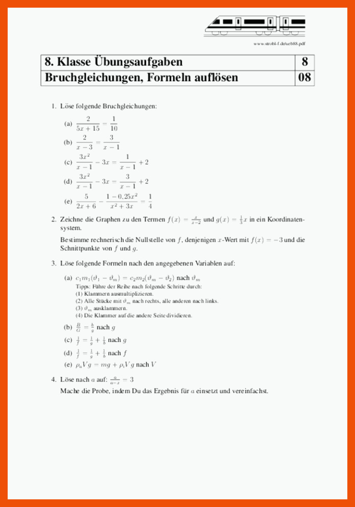 MatheÃ¼bungen und Matheaufgaben 8. Klasse mit LÃ¶sungen für mathematik arbeitsblätter klasse 8