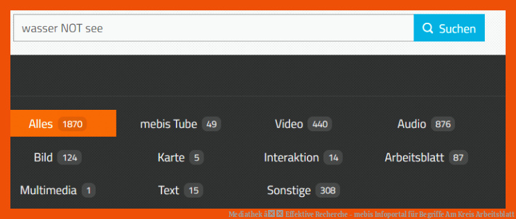 Mediathek â Effektive Recherche - mebis | Infoportal für begriffe am kreis arbeitsblatt